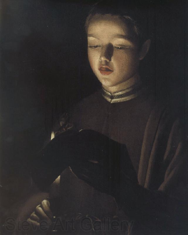 Georges de La Tour jeune chanteur Norge oil painting art